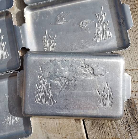 9 - Hors d’oeuvres little trays - stamped aluminum - bird - Picture 5 of 6